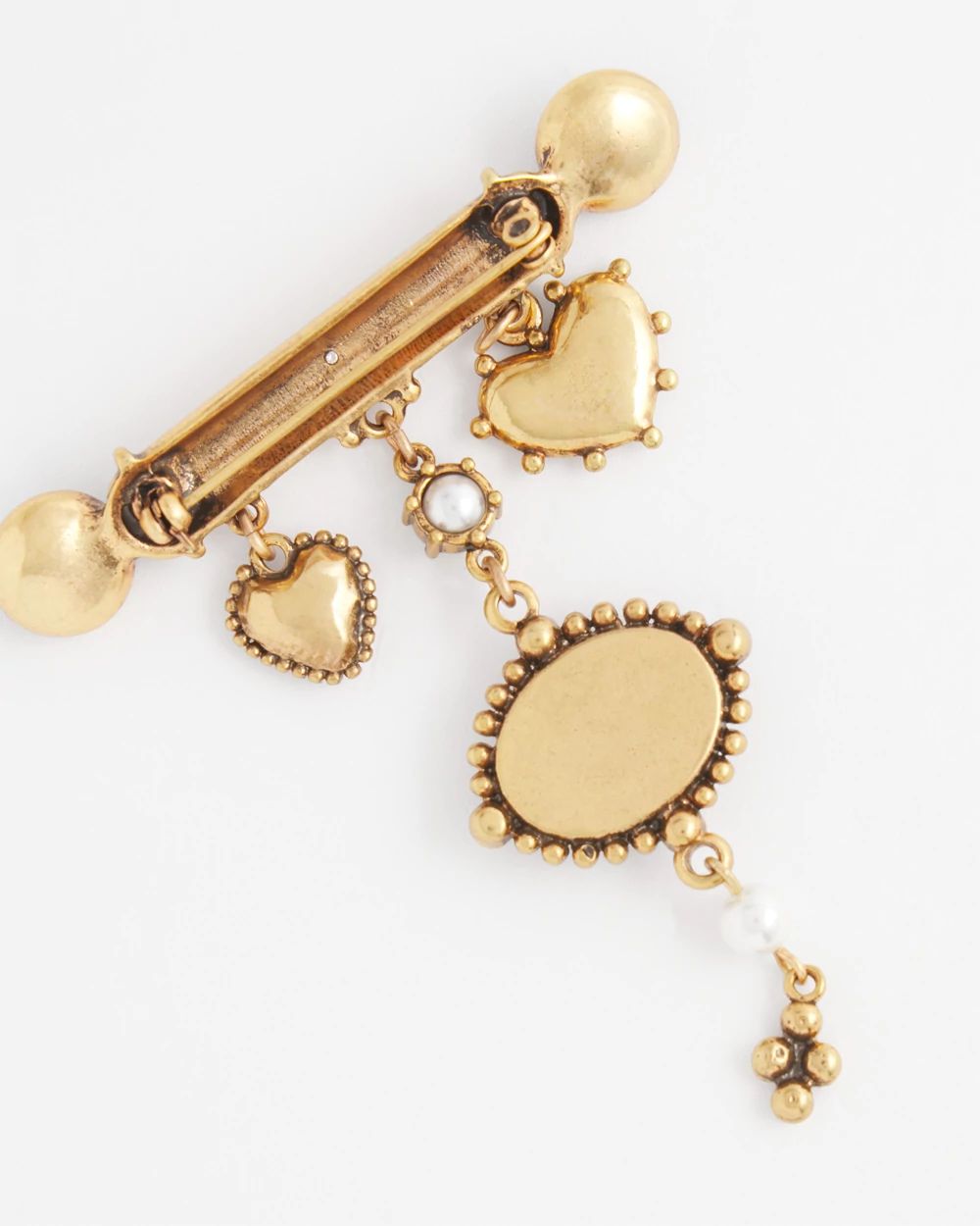 Mixed Metal Heart Brooch