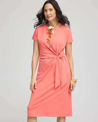 Dolman-Sleeved Side-Tie Dress