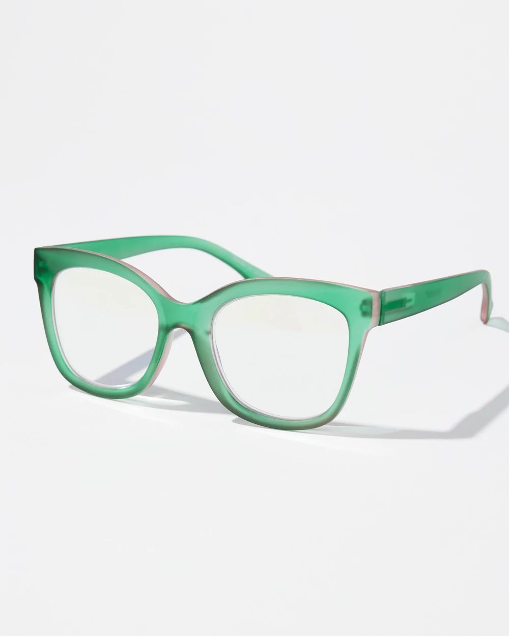 Oversize Matte Green Readers