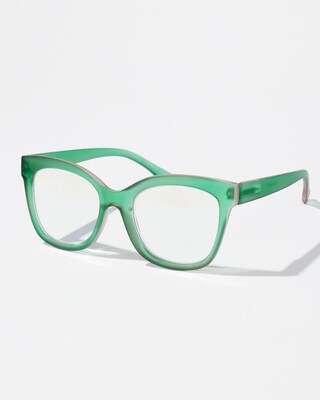Oversize Matte Green Readers