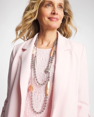 Copper and Silver Double Strand Necklace click to view larger image.