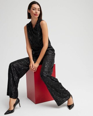 Black Label Sequin Shell Top