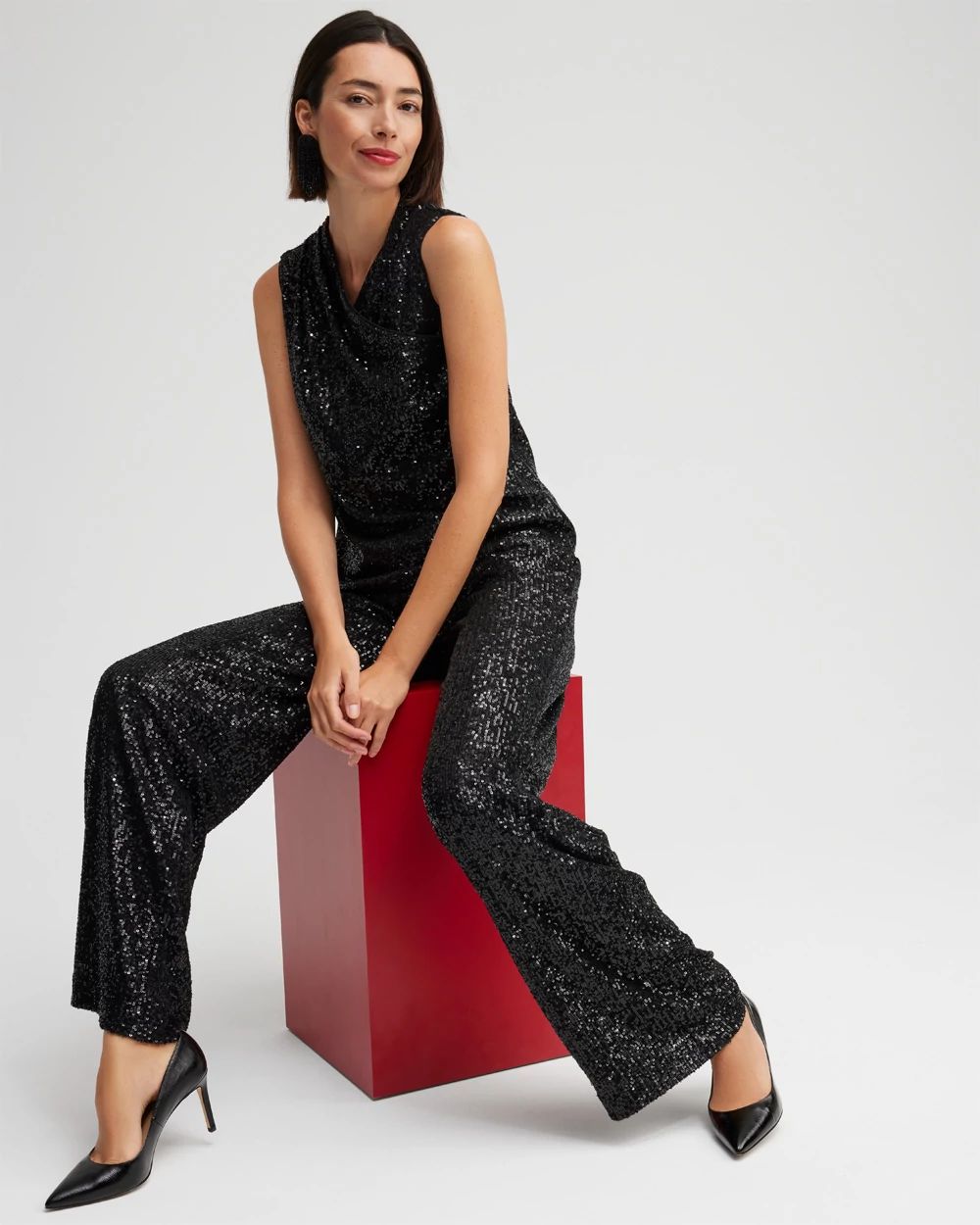 Black Label Sequin Shell Top