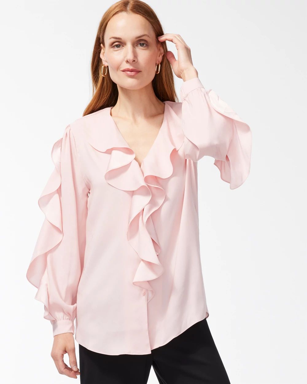 Black Label Ruffle Blouse