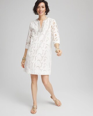 Eyelet Embellished Dress click to view larger image.