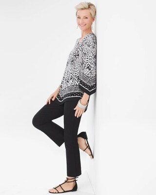 Dotted Animal Asymmetrical-Hem Tunic