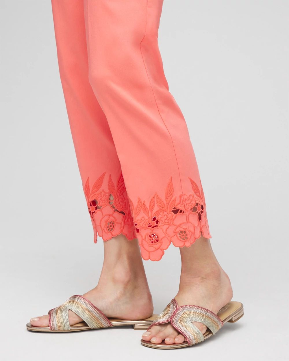 Brigitte™ Cutout Pull-On Cropped Pants