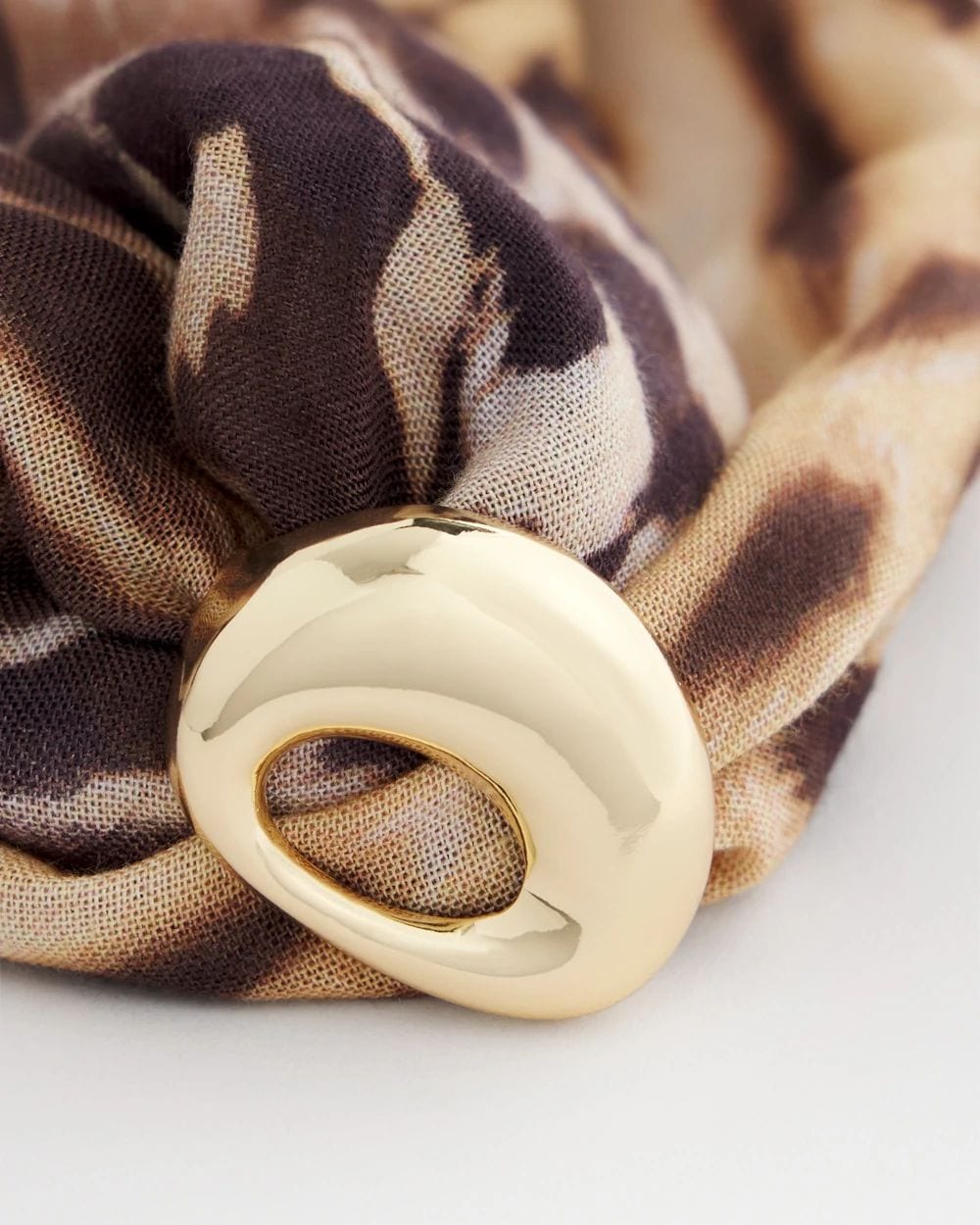 Gold Puff Scarf Ring