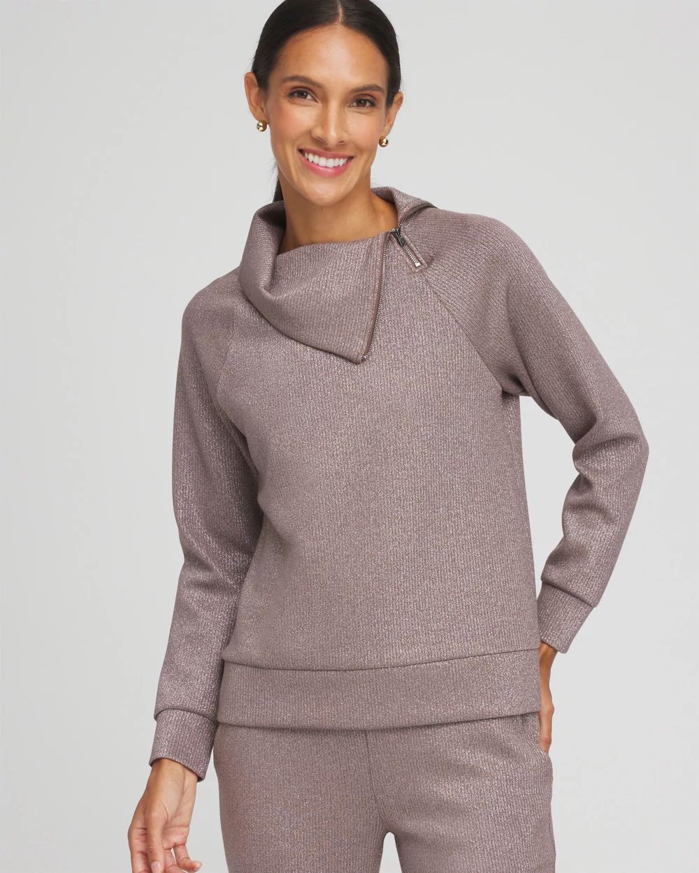 Zenergy® Sparkle Scuba Popover Top