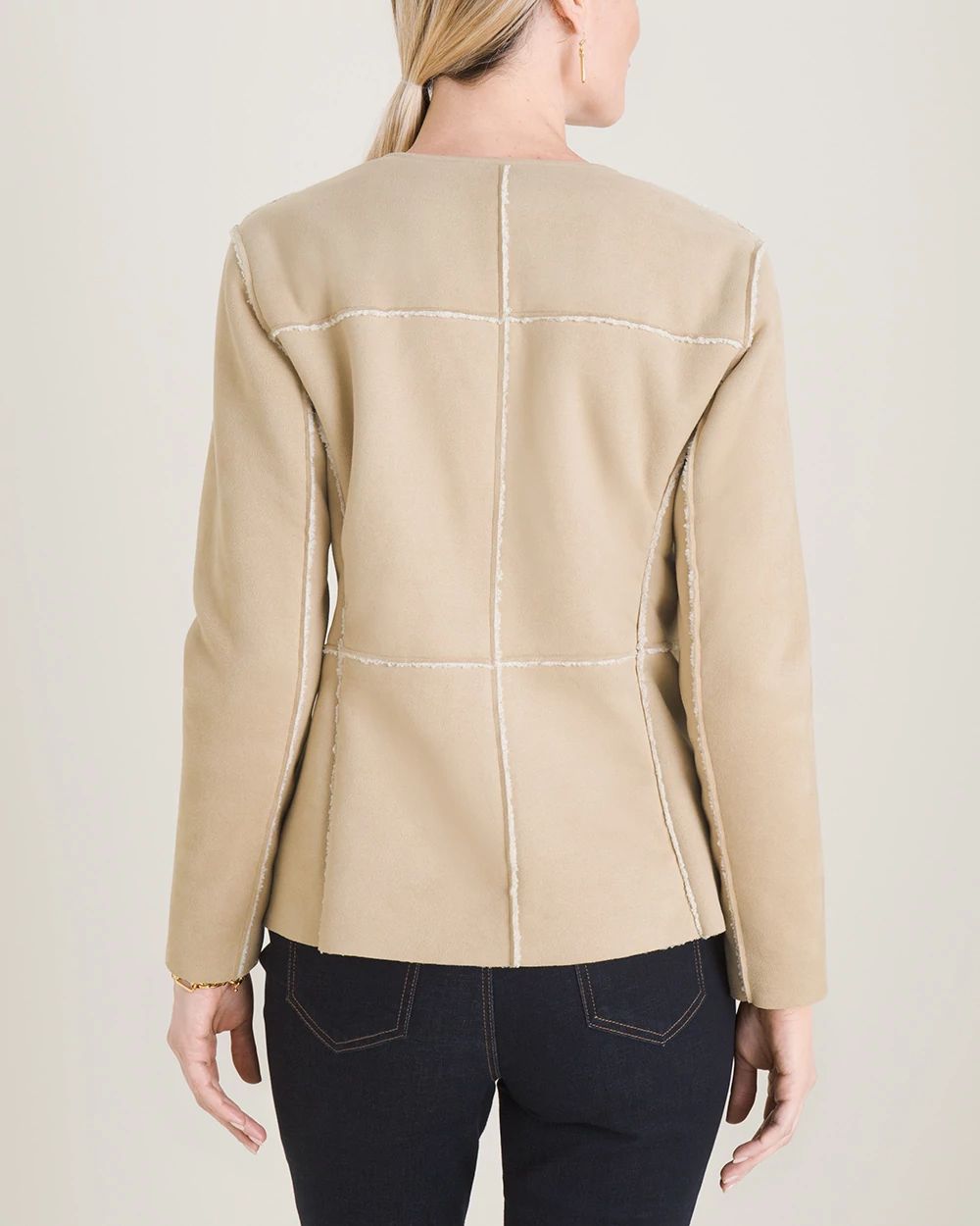 Reversible Faux-Shearling to Faux-Suede Jacket
