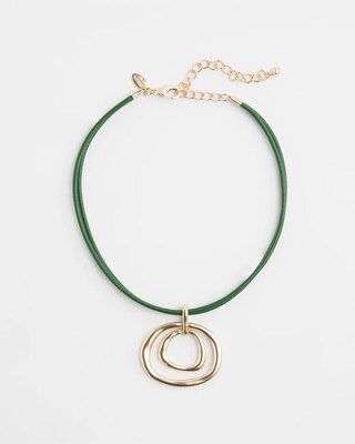 Leather Pendant Necklace