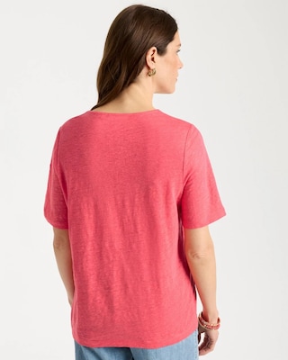 Flora Lace V-Neck Tee click to view larger image.