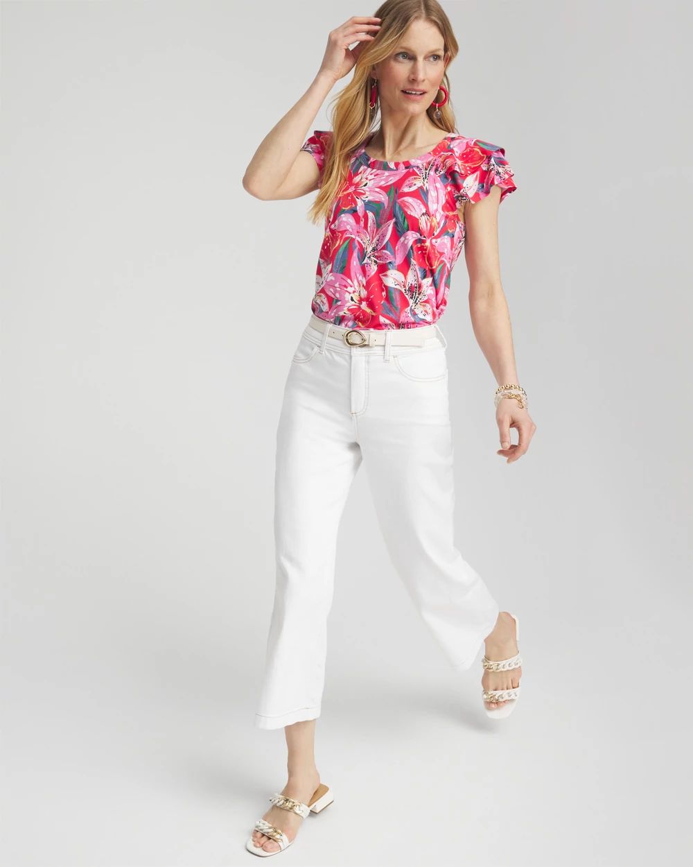 Cropped Wide Leg Jeans