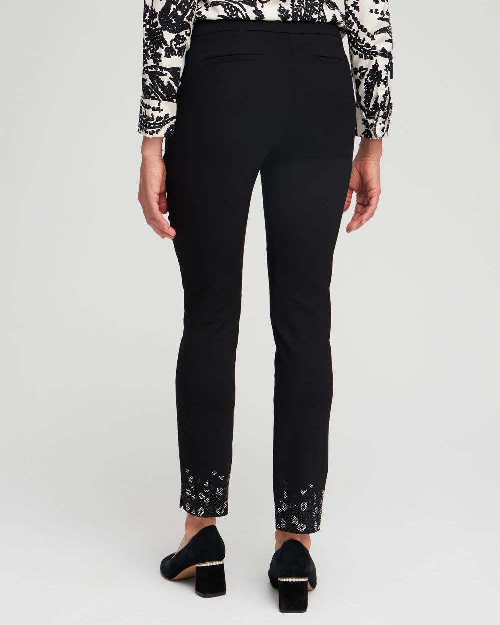 Petite Brigitte Leopard Studs Ankle Pants