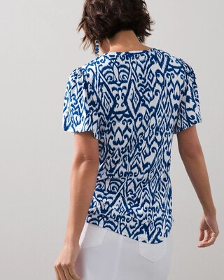 Ikat Flutter Sleeve Tee