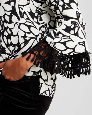 Lace Detail Floral Top