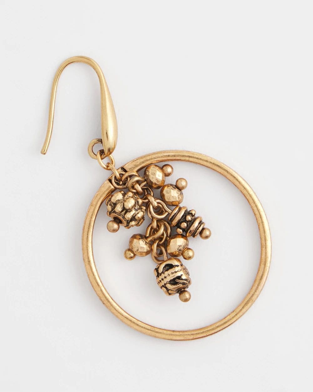 French Hook Drop Hoop Earrings