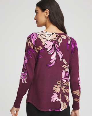 Ella V-Neck Artisinal Pullover Sweater click to view larger image.