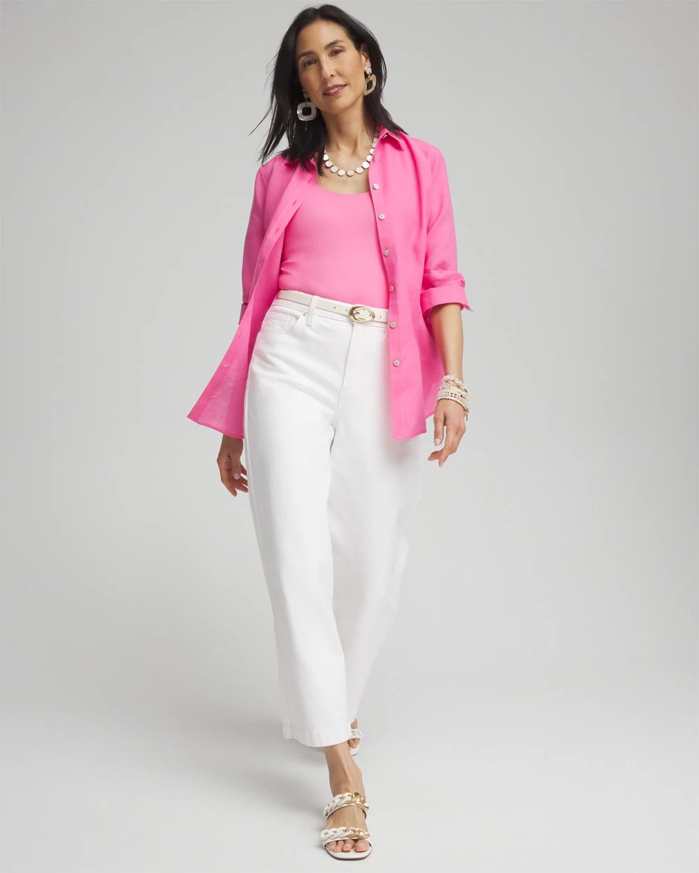 No Iron™ Linen 3/4 Sleeve Shirt
