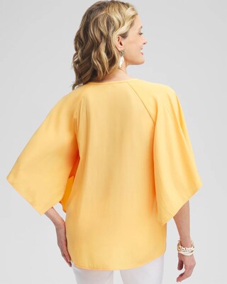 Satin Keyhole Neck Blouse click to view larger image.