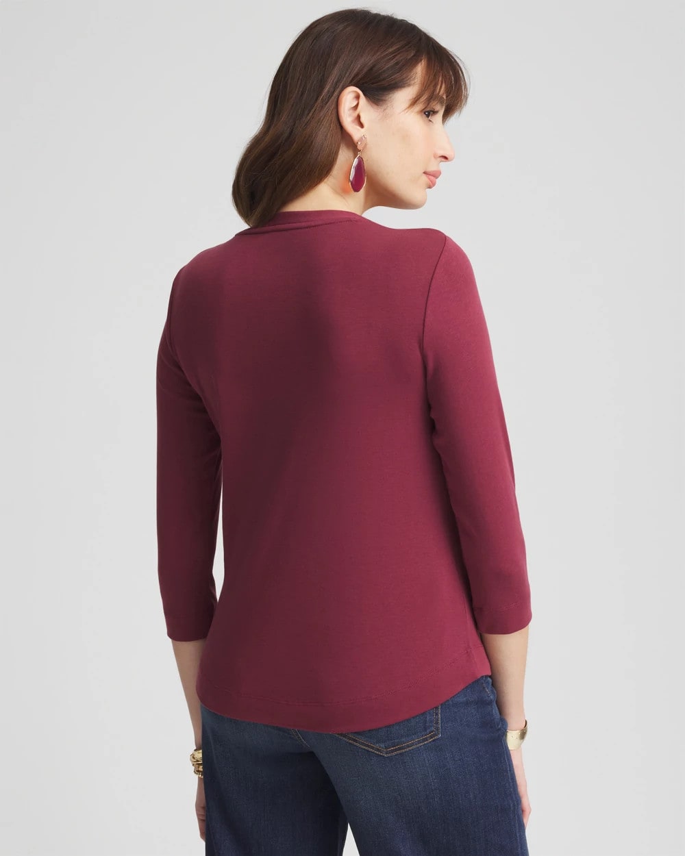 Everyday 3/4 Sleeve V-Neck Tee