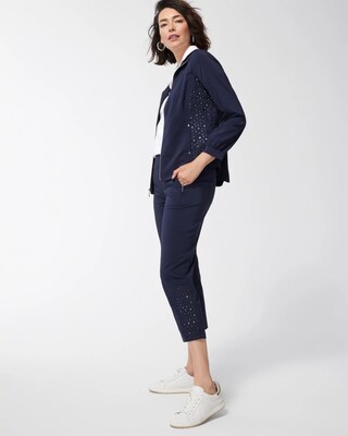 Zenergy Neema Navy Eyelet Crops