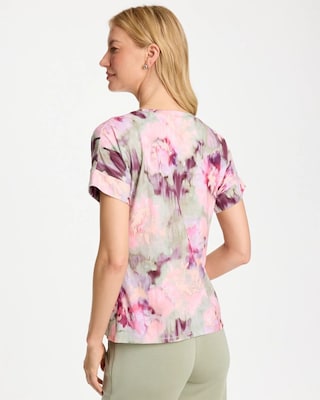 Zenergy® Blooms Drop Shoulder Tee click to view larger image.