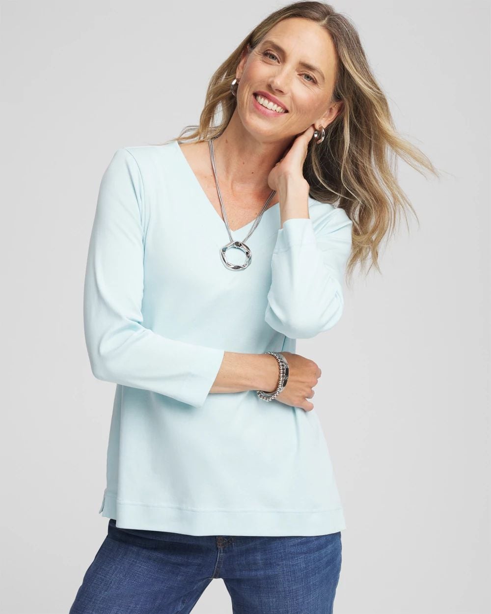 Pima Cotton 3/4 Sleeve Tee