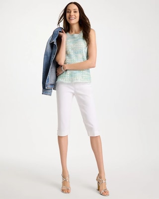 Brigitte™ Slim Rivet Pull-On Capri Pant click to view larger image.