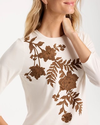 Faux Suede Applique Tee click to view larger image.