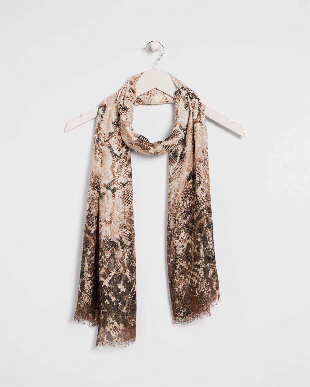 Python Printed Oblong Scarf