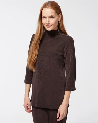 Travelers High Neck Zipper Tunic