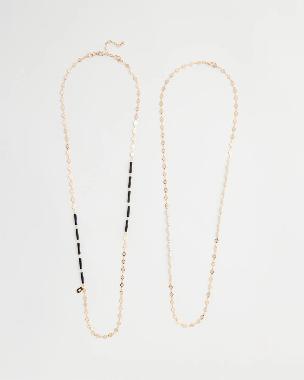 Black Gold Long Single-Strand Necklace click to view larger image.