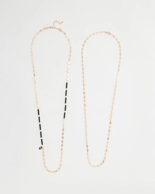 Black Gold Long Single-Strand Necklace click to view larger image.