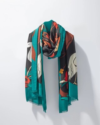 Nature Print Oblong Scarf