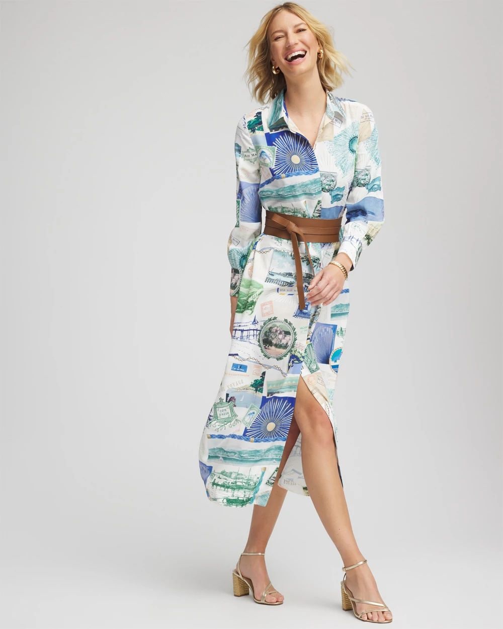 Port Call Maxi Shirtdress click to view larger image.