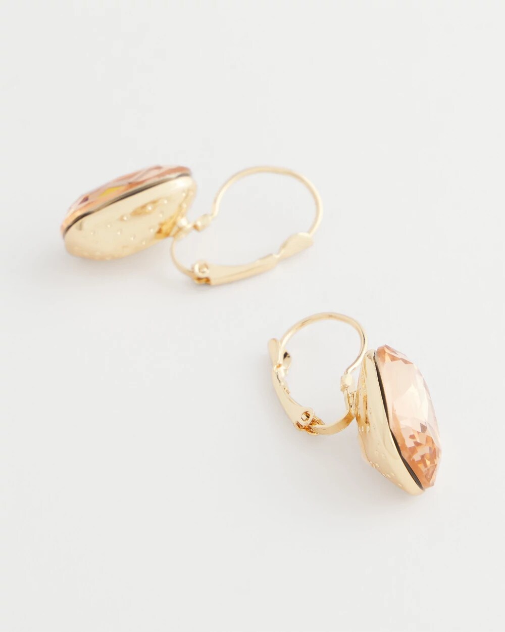 Pink Gem Drop Earrings