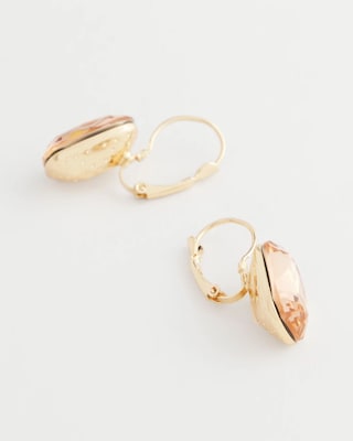 Pink Gem Drop Earrings click to view larger image.