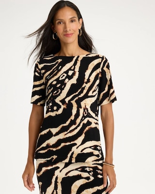 Travelers™ Safari Straight Neck Top