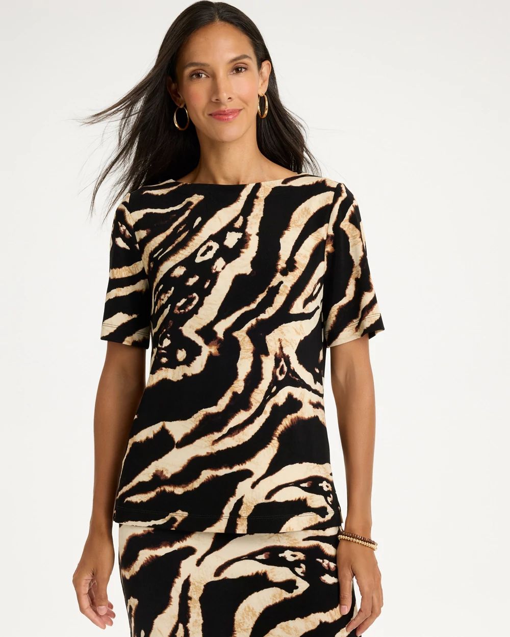 Travelers™ Safari Straight Neck Top