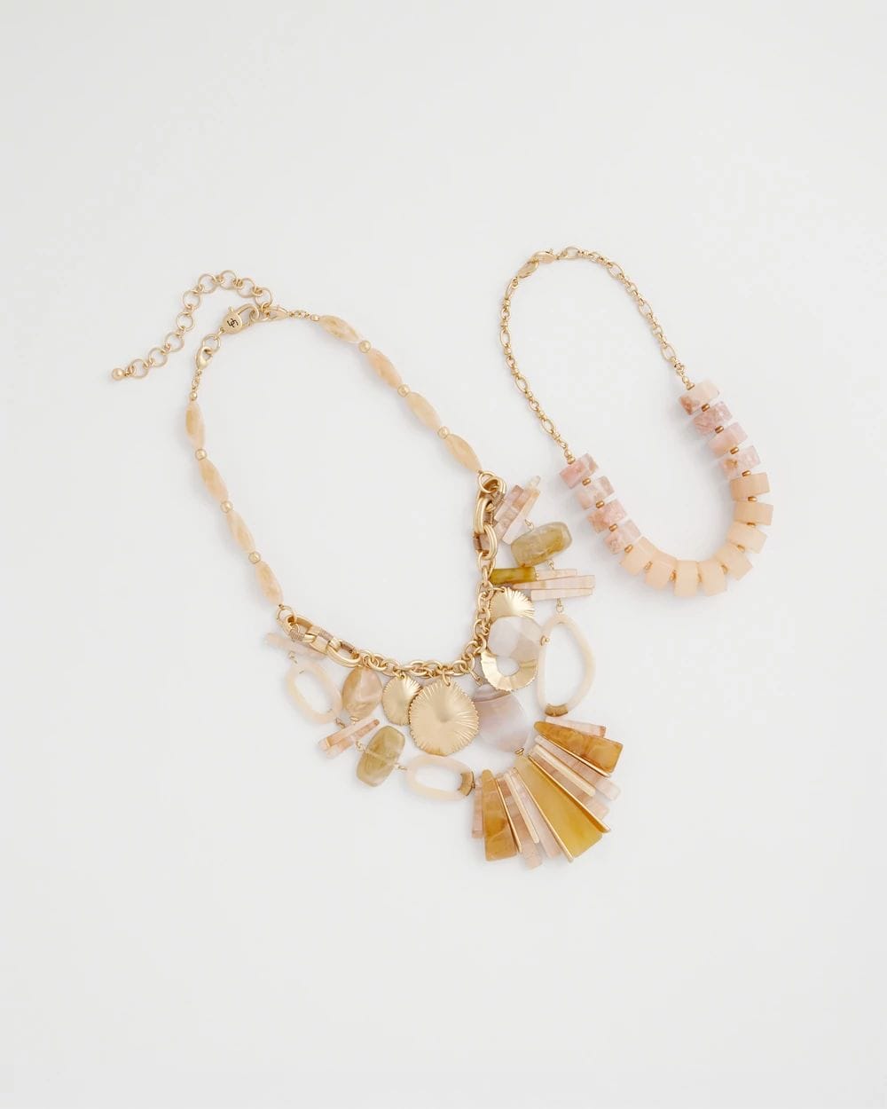 Chico's Originals Neutral Stone Bib Necklace click to view larger image.