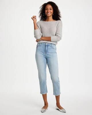 Girlfriend Slim Cropped Jeans click to view larger image.