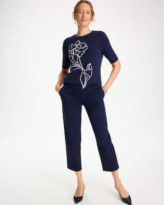 Relaxed Boyfriend Chino Crop Pants click to view larger image.