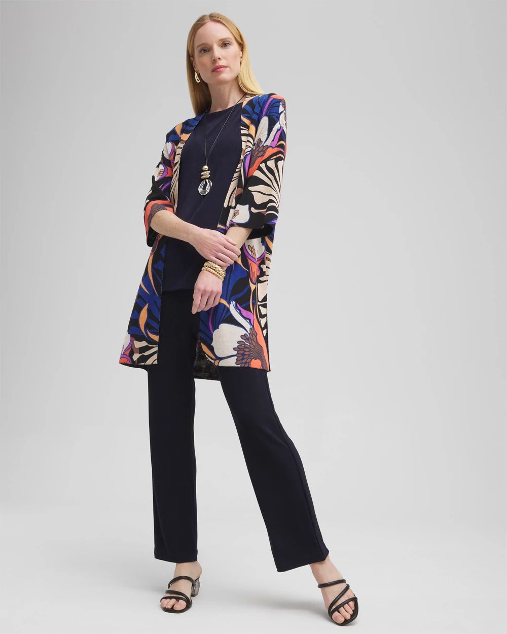 Travelers™ Collection Floral Cardigan click to view larger image.