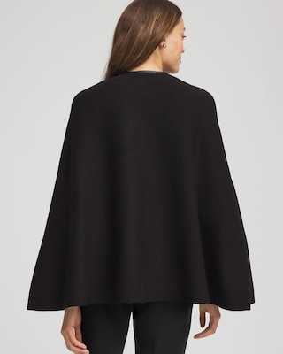 Faux Leather Trim Cape click to view larger image.