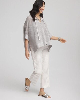 Sequin Open Knit Poncho click to view larger image.