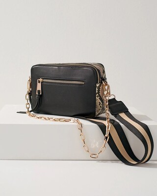 Snake Print Crossbody Bag