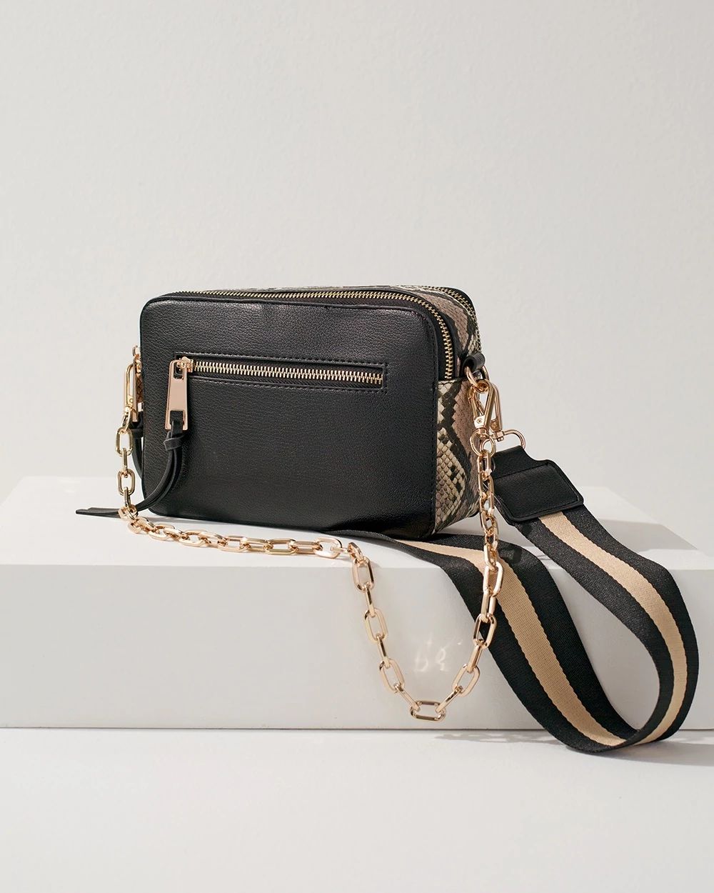 Snake Print Crossbody Bag