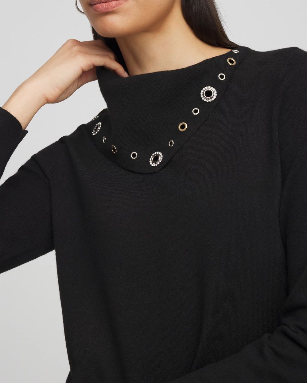 Zenergy® Luxe Cashmere Blend Embellished Top
