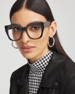 Houndstooth Cateye Readers